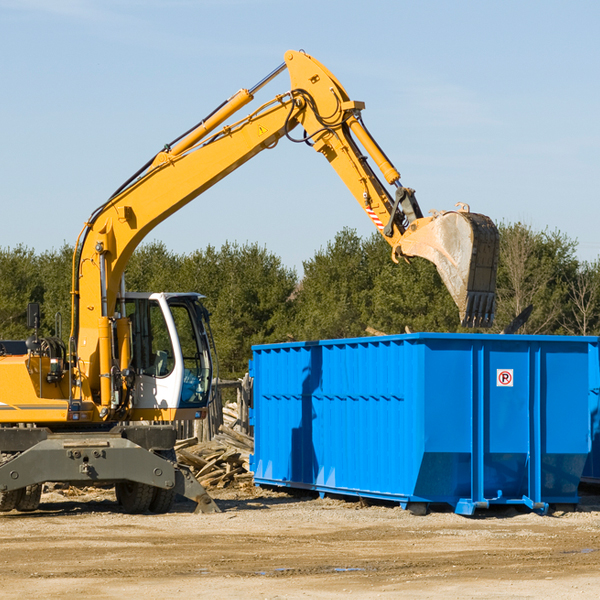 are there any restrictions on where a residential dumpster can be placed in Ohlman